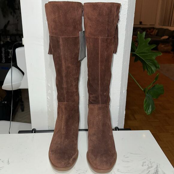 Naturalizer Women's Demi Wide-Calf Tall Zip-Up Boots Dark Brown Suede,Size 4,New - Picture 6 of 9